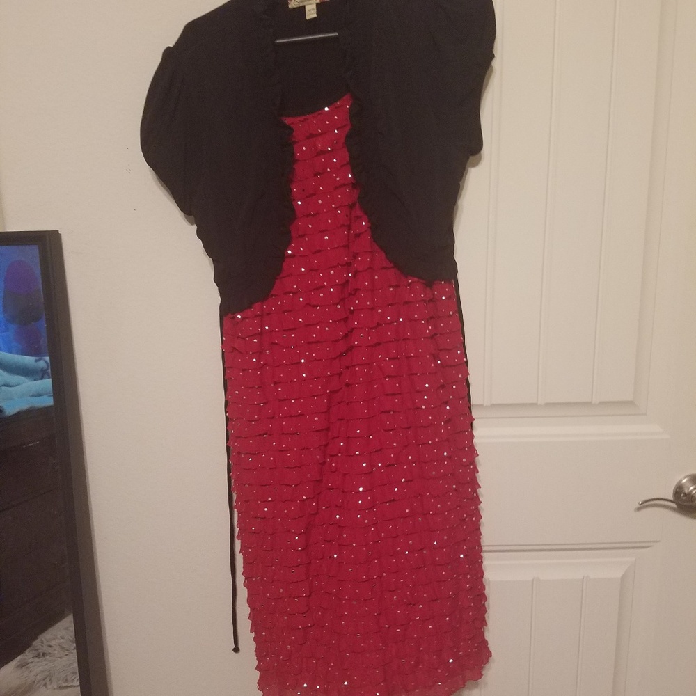 red dress